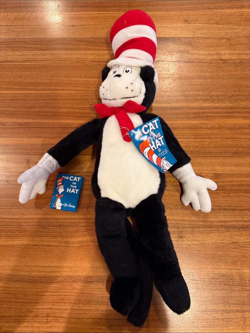 NWT Vintage 1995 Macy's Dr. Seuss Cat In The Hat 30" Plush Plus Book